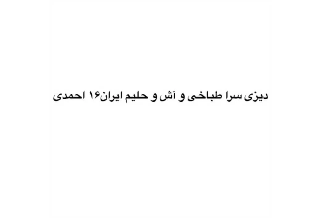 دیزی سرا , طباخی و آش و حلیم ایران 16 احمدی