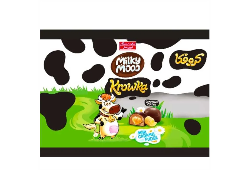 شیرین عسل کروفکا SHIRIN ASAL MILKY MOOO KROWKA MILK CARAMEL FUDGE COMPOUND COATED