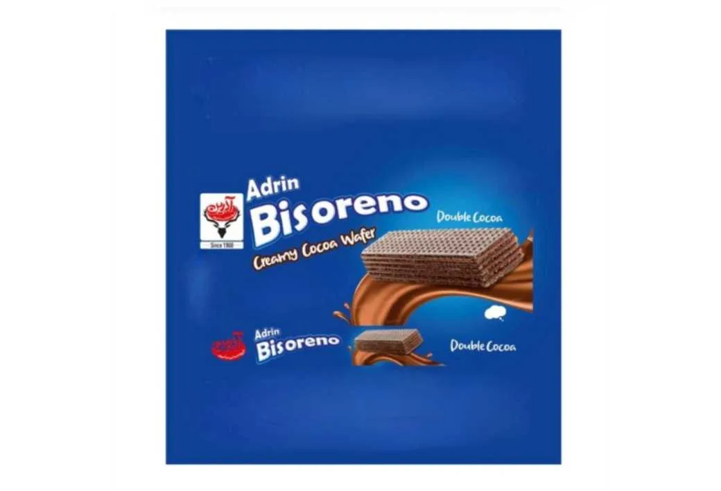 Adrin Bisoreno creamy cocoa wafer double cocoa آدرین بیس اورنو کرمی کوکوا وافر دوبل کوکوا